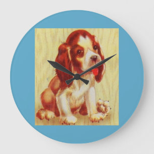 Grande Horloge Ronde petit chiot beagle mignon