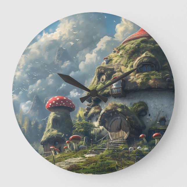 Grande Horloge Ronde Petit gnome, champignon (Recto)