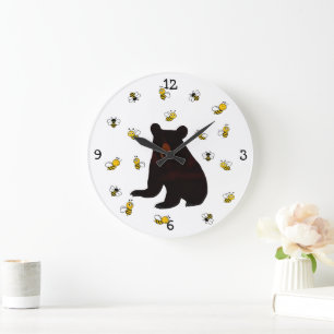 Grande Horloge Ronde Petite abeille au miel