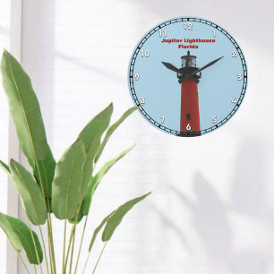 Grande Horloge Ronde Phare de Jupiter Floride Photographie