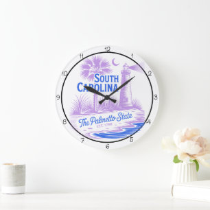 Grande Horloge Ronde Phare de l'État du Palmetto de Caroline du Sud