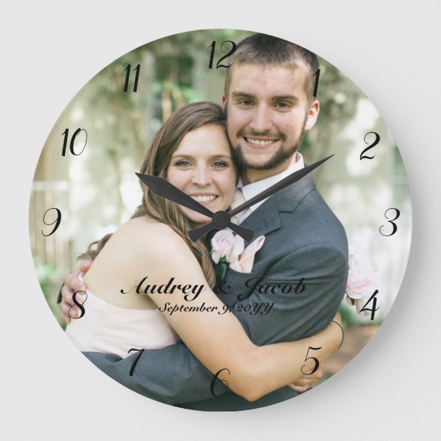 Grande Horloge Ronde Photo Custom Round Clock (Recto)