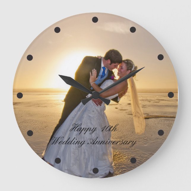 Grande Horloge Ronde Photo de Custom (Recto)