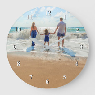 Grande Horloge Ronde Photo de Custom Wall Clock Your Family Photo de de