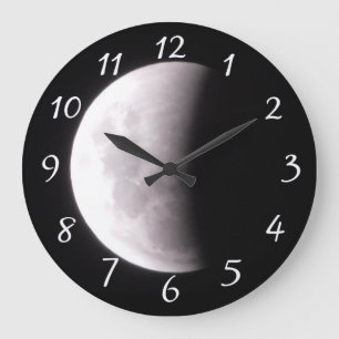 Grande Horloge Ronde Photo de la pleine lune lors de l'éclipse lunaire 