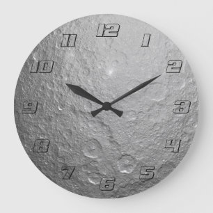 Grande Horloge Ronde Photo détaillée de la pleine lune   Surface lunair