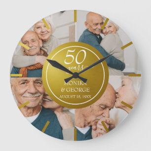 Grande Horloge Ronde Photo du 50e anniversaire du Mariage