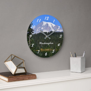 Grande Horloge Ronde Photo du Mont Rainier dans l'État de Washington