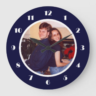 Grande Horloge Ronde Photo Frame Navy