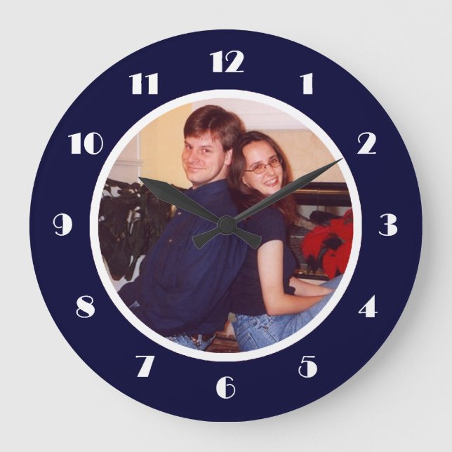 Grande Horloge Ronde Photo Frame Navy (Recto)