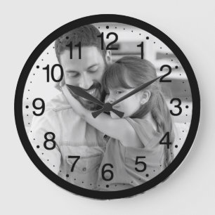 Grande Horloge Ronde Photo personnalisé