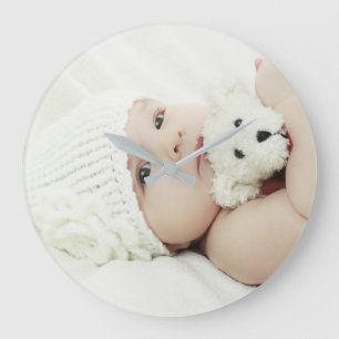 Grande Horloge Ronde Photo personnalisée