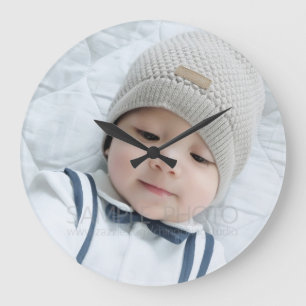 Grande Horloge Ronde Photo personnalisée