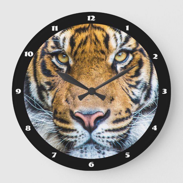 Grande Horloge Ronde Photo Tiger Face (Recto)