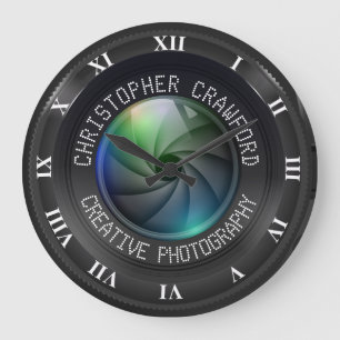 Grande Horloge Ronde Photographe et photographe Business Camera Lens