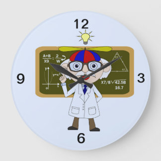 Grande Horloge Ronde Physicien qui découvre la