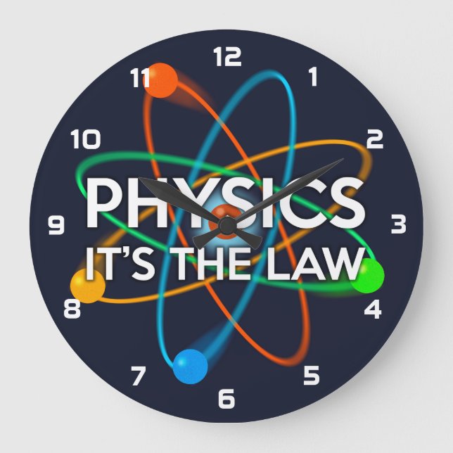 Grande Horloge Ronde PHYSIQUE. C'EST LA LOI science (Recto)
