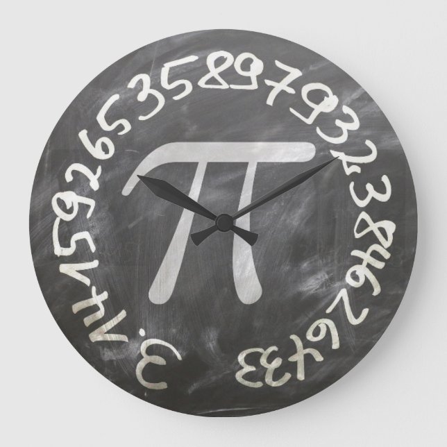 Grande Horloge Ronde Pi symbol mathematic (Recto)