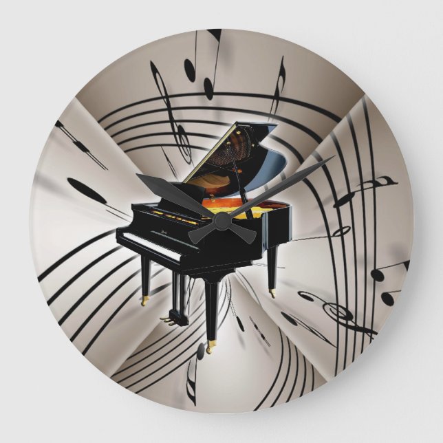 Grande Horloge Ronde Piano Keyboard Clock (Recto)