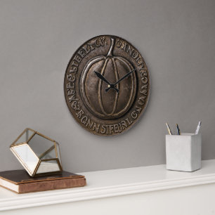 Grande Horloge Ronde Pièce Citrouille antique