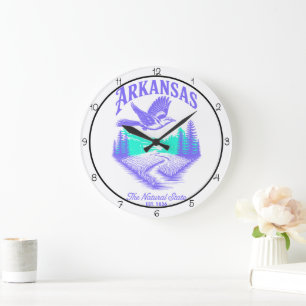 Grande Horloge Ronde Pièce maîtresse de l'Arkansas Natural State