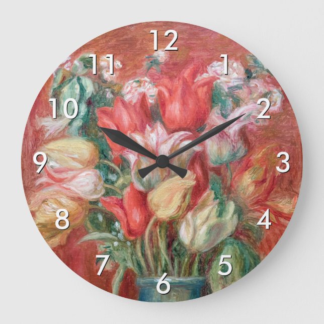 Grande Horloge Ronde Pierre-Auguste Renoir - Tulip Bouquet (Recto)
