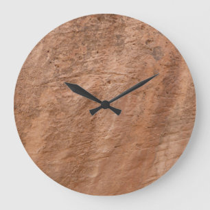 Grande Horloge Ronde Pierre Brown Rock naturel