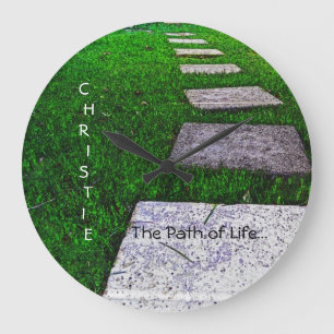 Grande Horloge Ronde Pierres de gué par Shirley Taylor