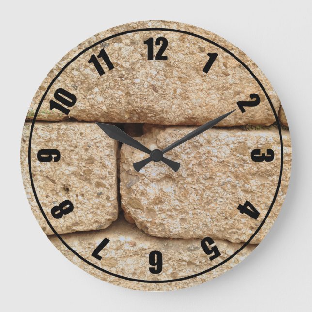 Grande Horloge Ronde Pierres du grec ancien (Recto)