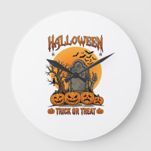 Grande Horloge Ronde Pierres tombales de mains de zombie pour la tourné