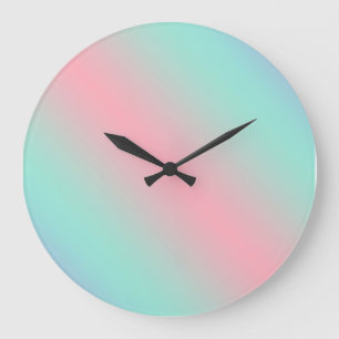 Grande Horloge Ronde Pilat de rêve pastel rose menthe violet