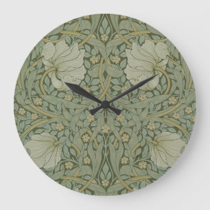 Grande Horloge Ronde Pimpernel par William Morris Textile Floral Vintag