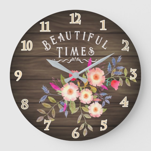 Grande Horloge Ronde Pin Brown Floral (Recto)