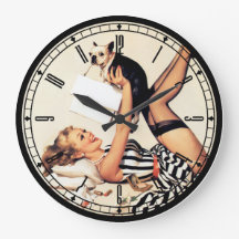 Pin-up Girl Wall Clock