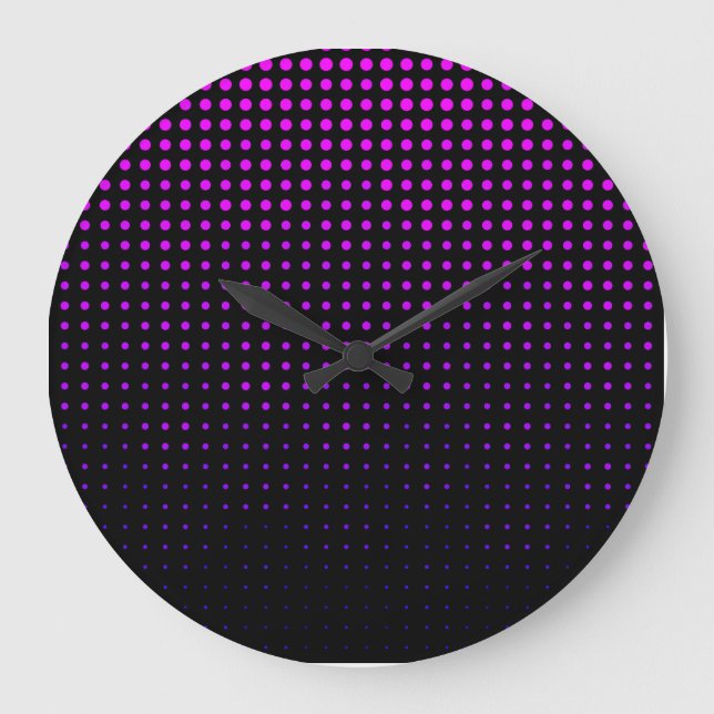 Grande Horloge Ronde Pinceau de grille à demi-teint brillant violet écl (Recto)