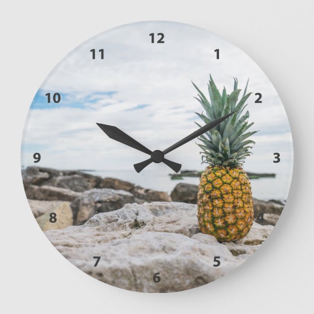 Grande Horloge Ronde Pineapple tropicale (Recto)