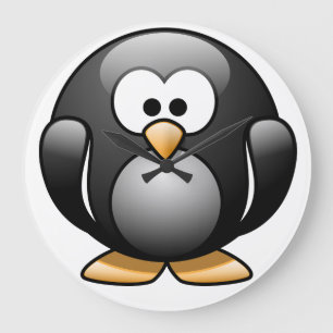 Grande Horloge Ronde Pingouin Clock