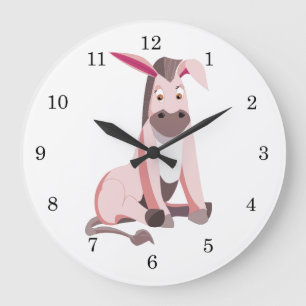 Grande Horloge Ronde Pink Donkey