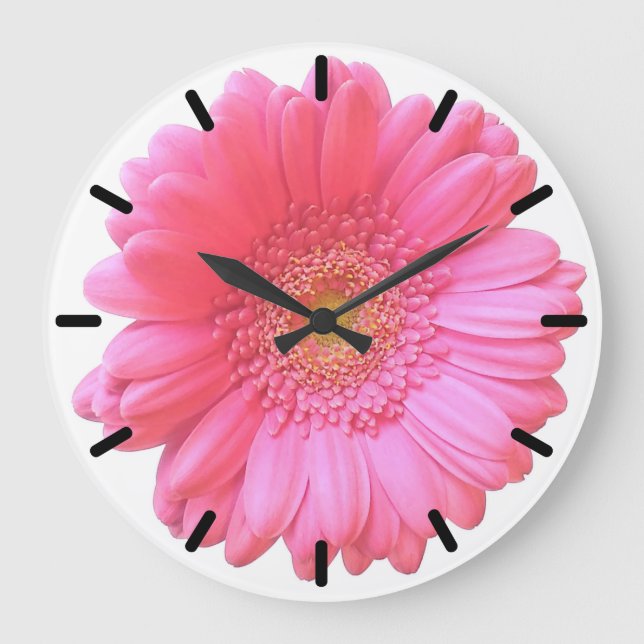Grande Horloge Ronde Pink gerbera daisy (Recto)