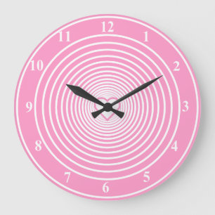 Grande Horloge Ronde Pink Love Clock