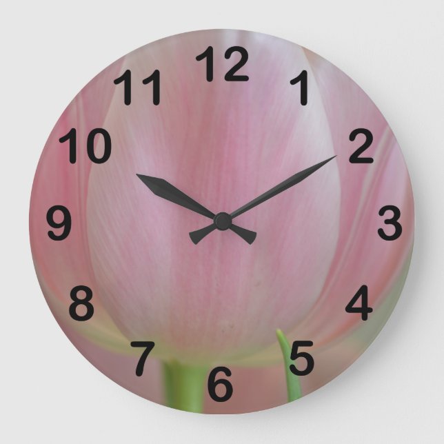 Grande Horloge Ronde Pink tulip flower (Recto)