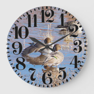 Grande Horloge Ronde Pintail Duck Birds