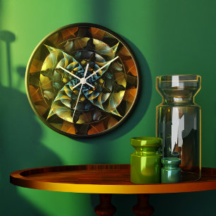 Grande Horloge Ronde Pinwheel Abstract Art Round