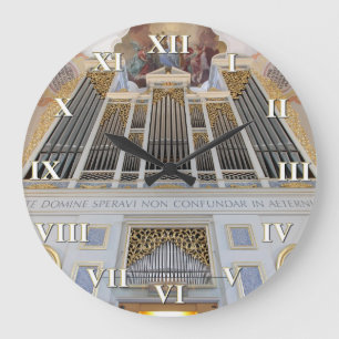 Grande Horloge Ronde Pipe organ square clock with roman numerque