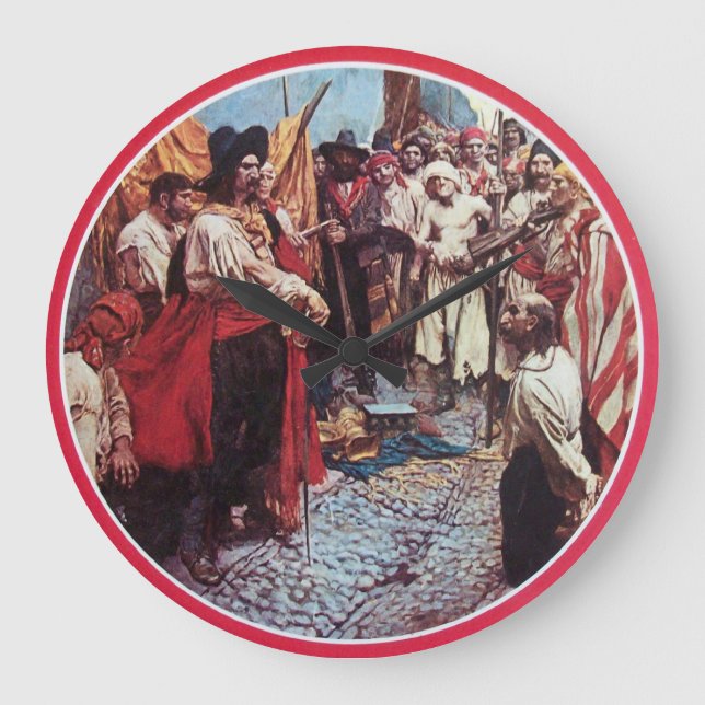 GRANDE HORLOGE RONDE PIRATES À LA POITRINE DE TRÉSORERIE (Recto)