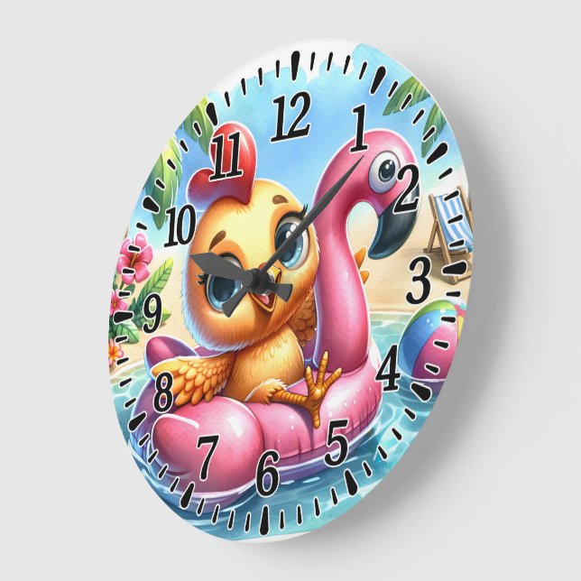 Grande Horloge Ronde Piscine (Angle)