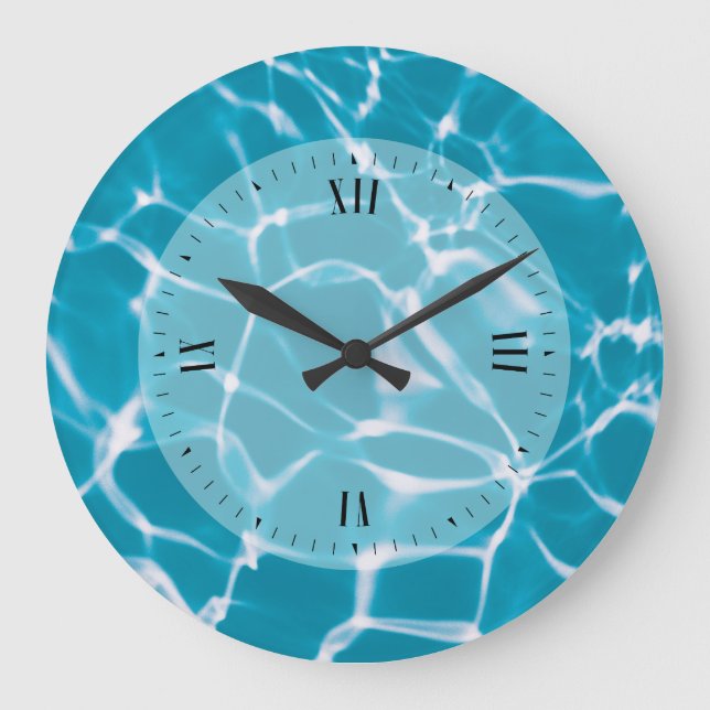Grande Horloge Ronde Piscine de water reflection (Recto)