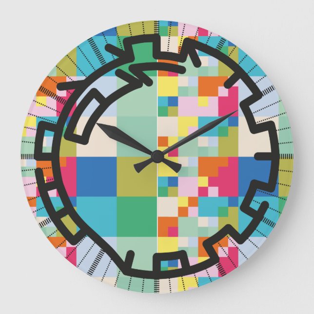 Grande Horloge Ronde PIXELAT chained numbers by masanser (Recto)