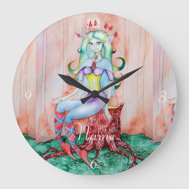 Grande Horloge Ronde Pixie Imaginaire Fairy Thunder_Cove (Recto)