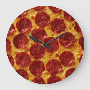 GRANDE HORLOGE RONDE PIZA PEPPERONI PLUS 3